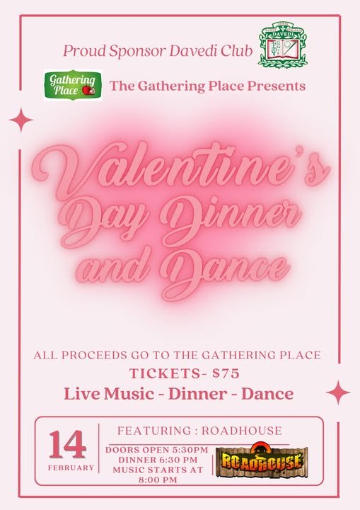 Valentines Dance social media post with date and time details.